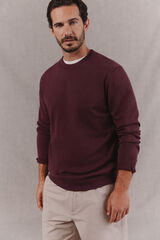 OOTO Basic crew neck jumper Maroon