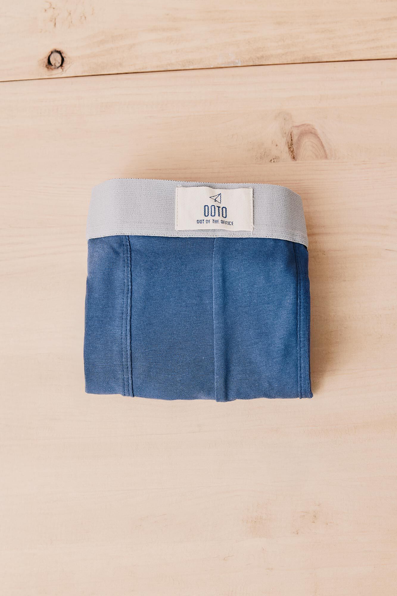 OOTO Boxer em malha lisa Azul