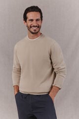 OOTO Basic crew neck jumper Beige