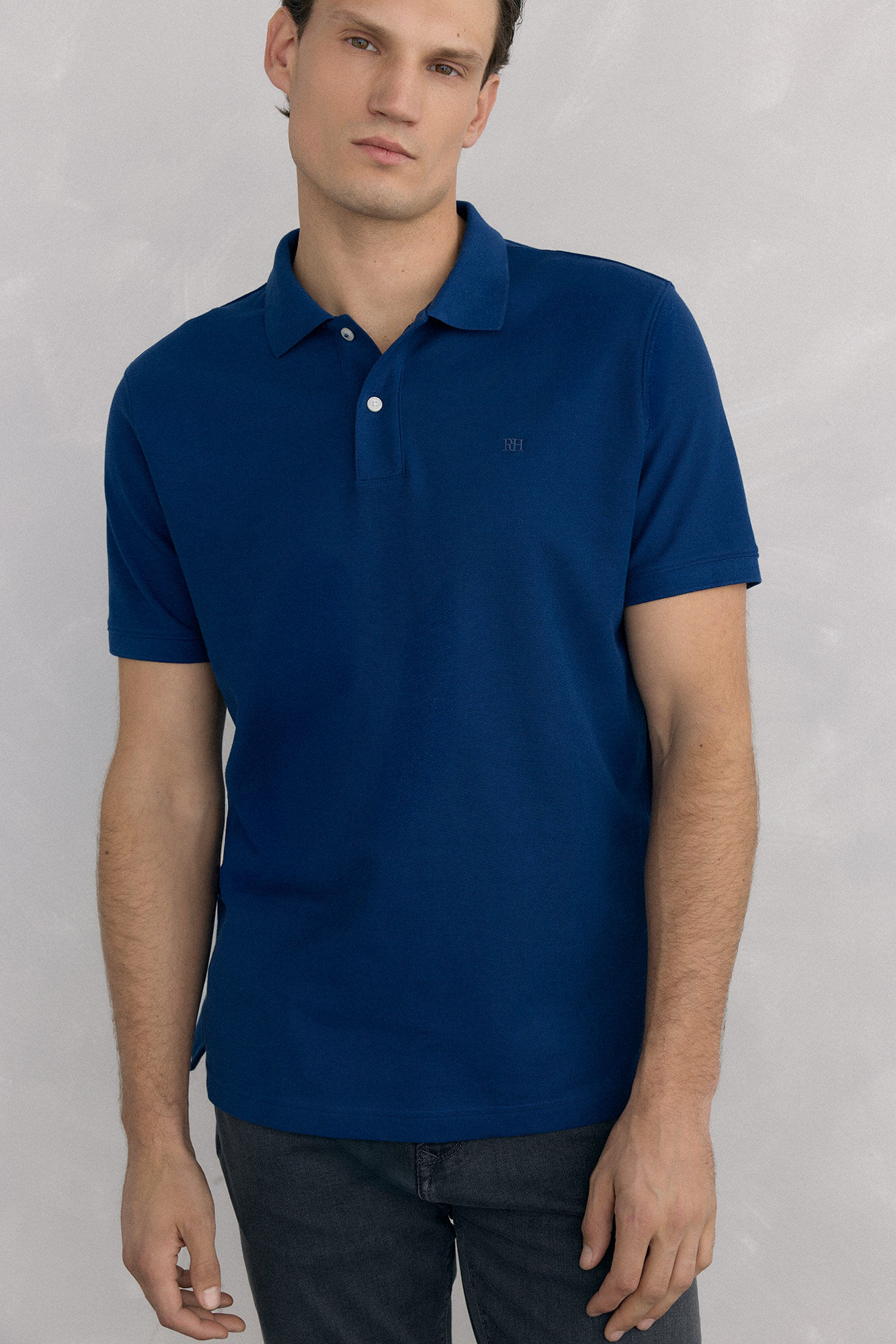 Pedro del Hierro Polo b&aacute;sico em piqu&eacute; Azul