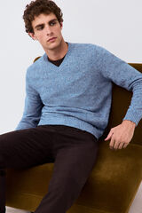 Pedro del Hierro Italian premium yarn knit jumper Blue