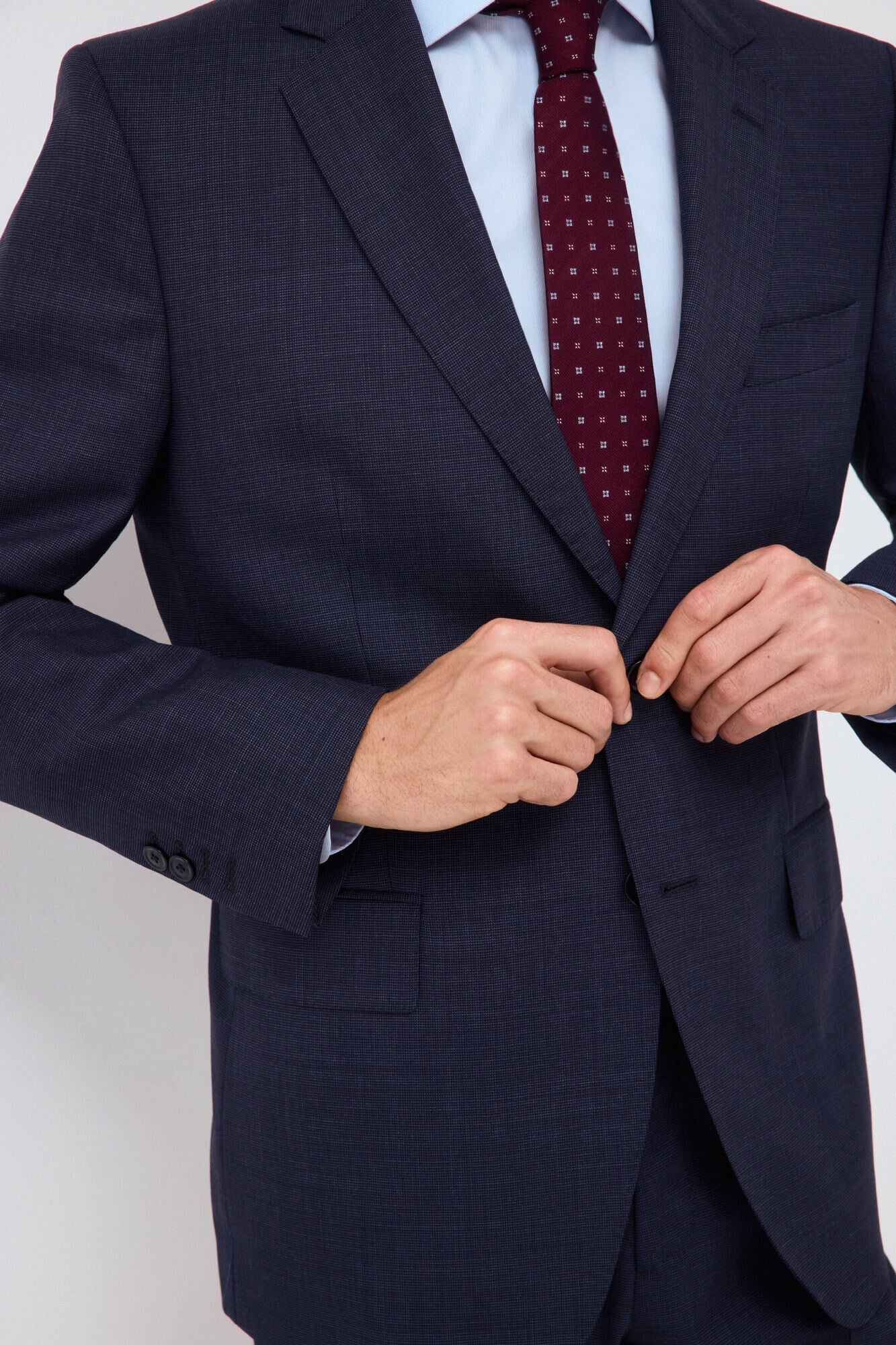 Pedro del Hierro Blazer de fato coordenado tailored estrutura azul