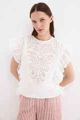Pedro del Hierro Gold sleeveless T-shirt White