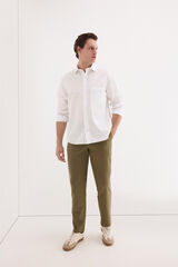 Pedro del Hierro Poplin striped shirt White