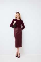 Pedro del Hierro Suede skirt Red