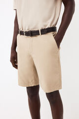 Pedro del Hierro Regular structure Bermuda shorts Beige