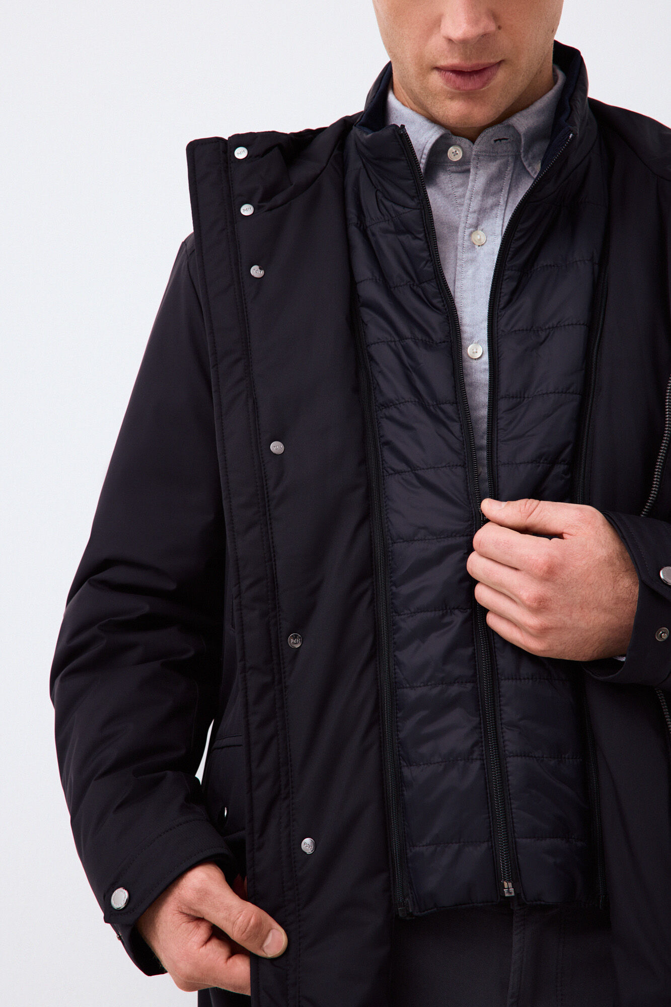 Pedro del Hierro Long four-pocket parka