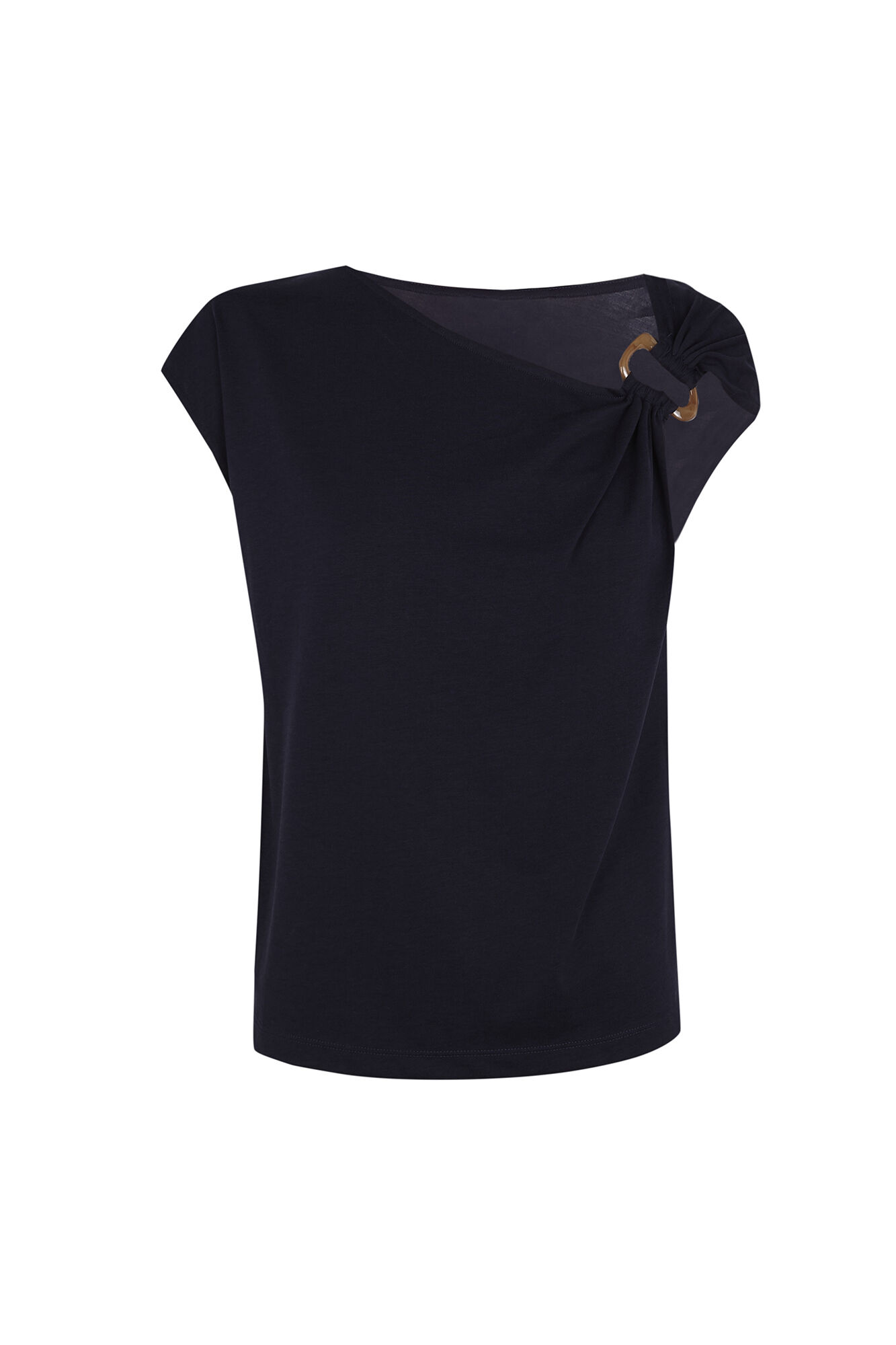 Pedro del Hierro Sleeveless draped T-shirt with buckle detail Blue