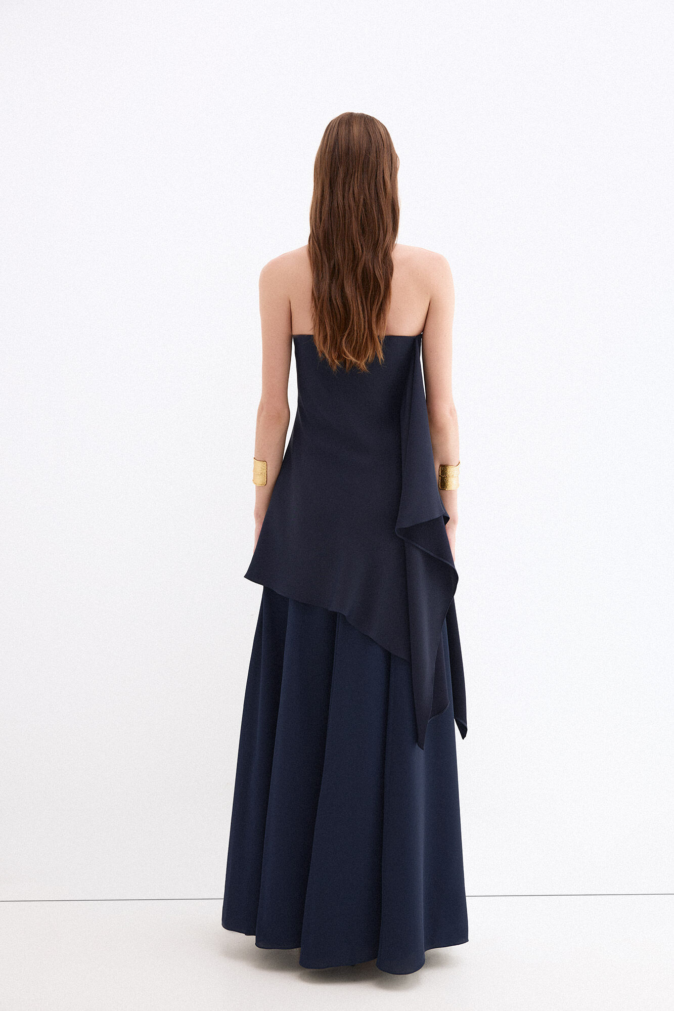 Pedro del Hierro Strapless long dress Blue