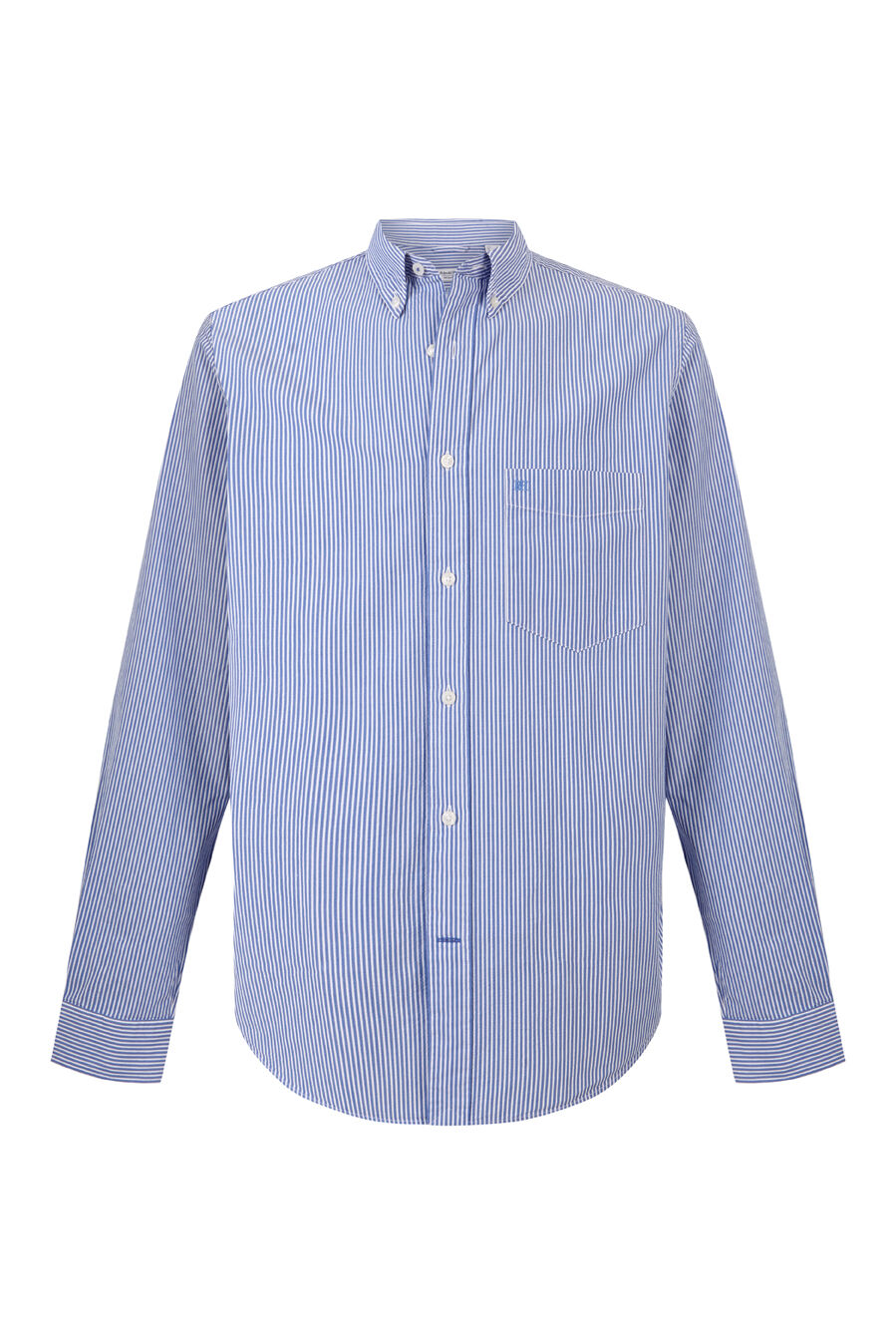 Pedro del Hierro Seersucker striped shirt Blue