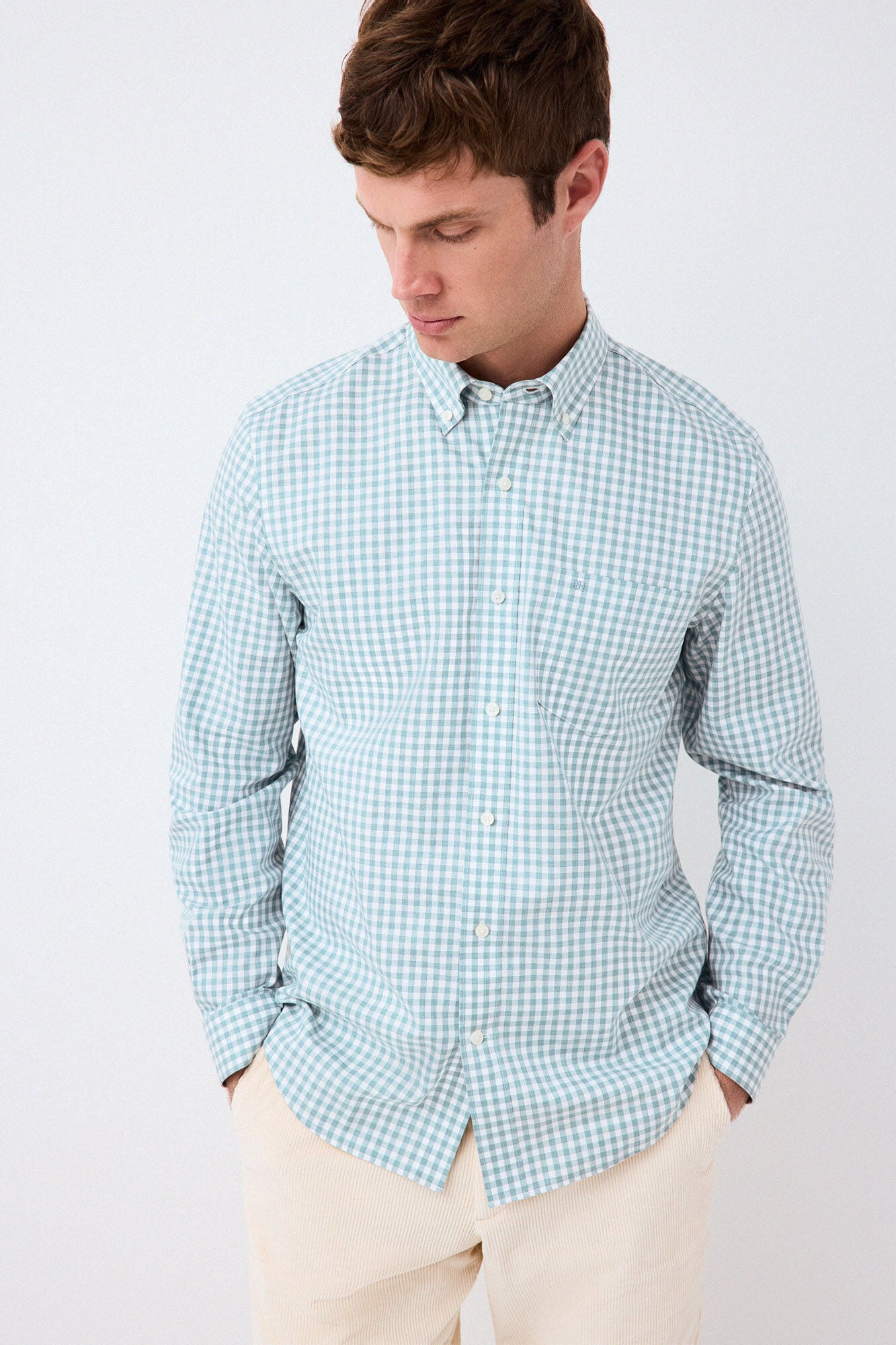 Pedro del Hierro Plaid twill shirt