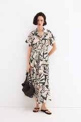 Pedro del Hierro Printed shirt dress Beige