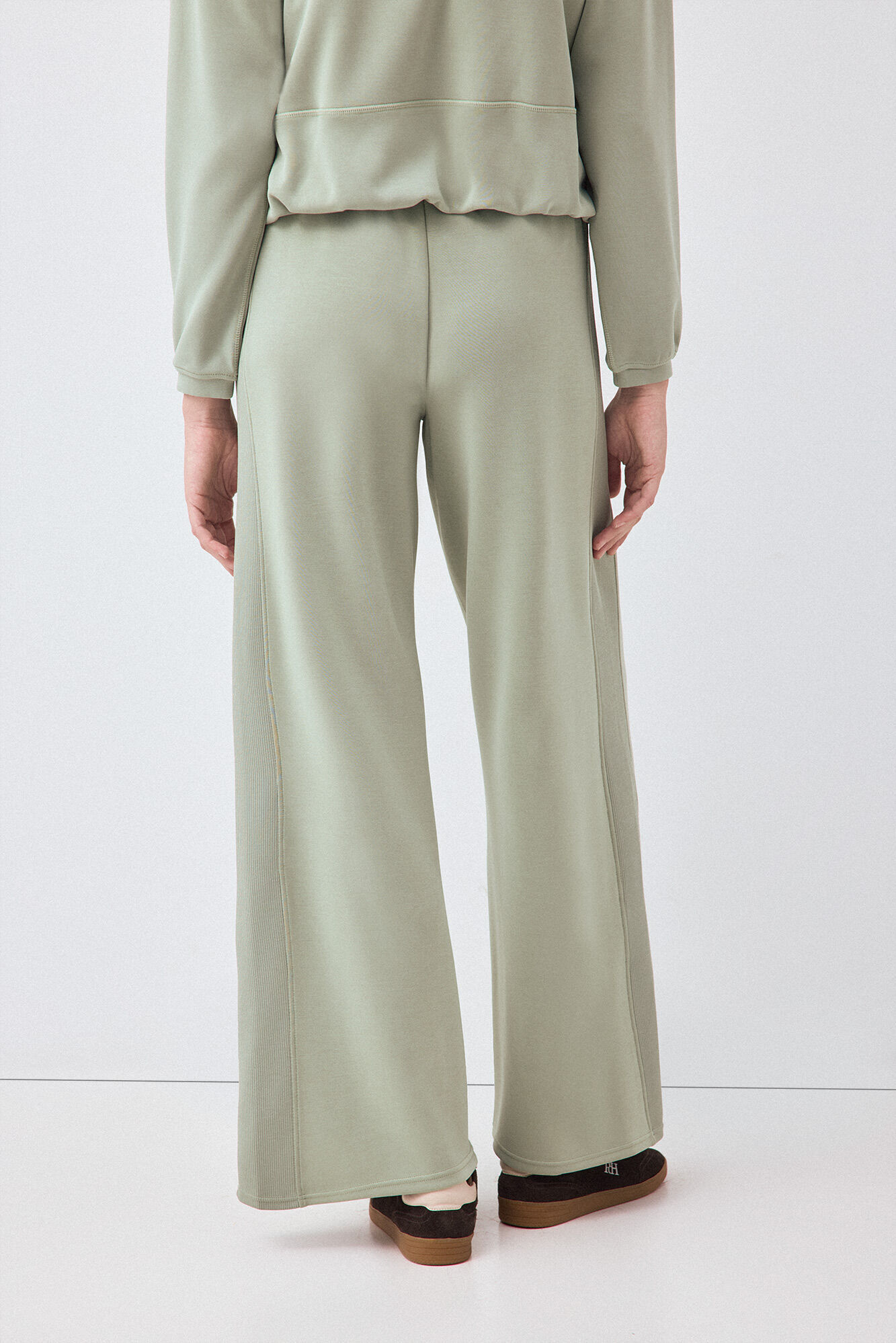 Pedro del Hierro Soft touch flare trousers Green