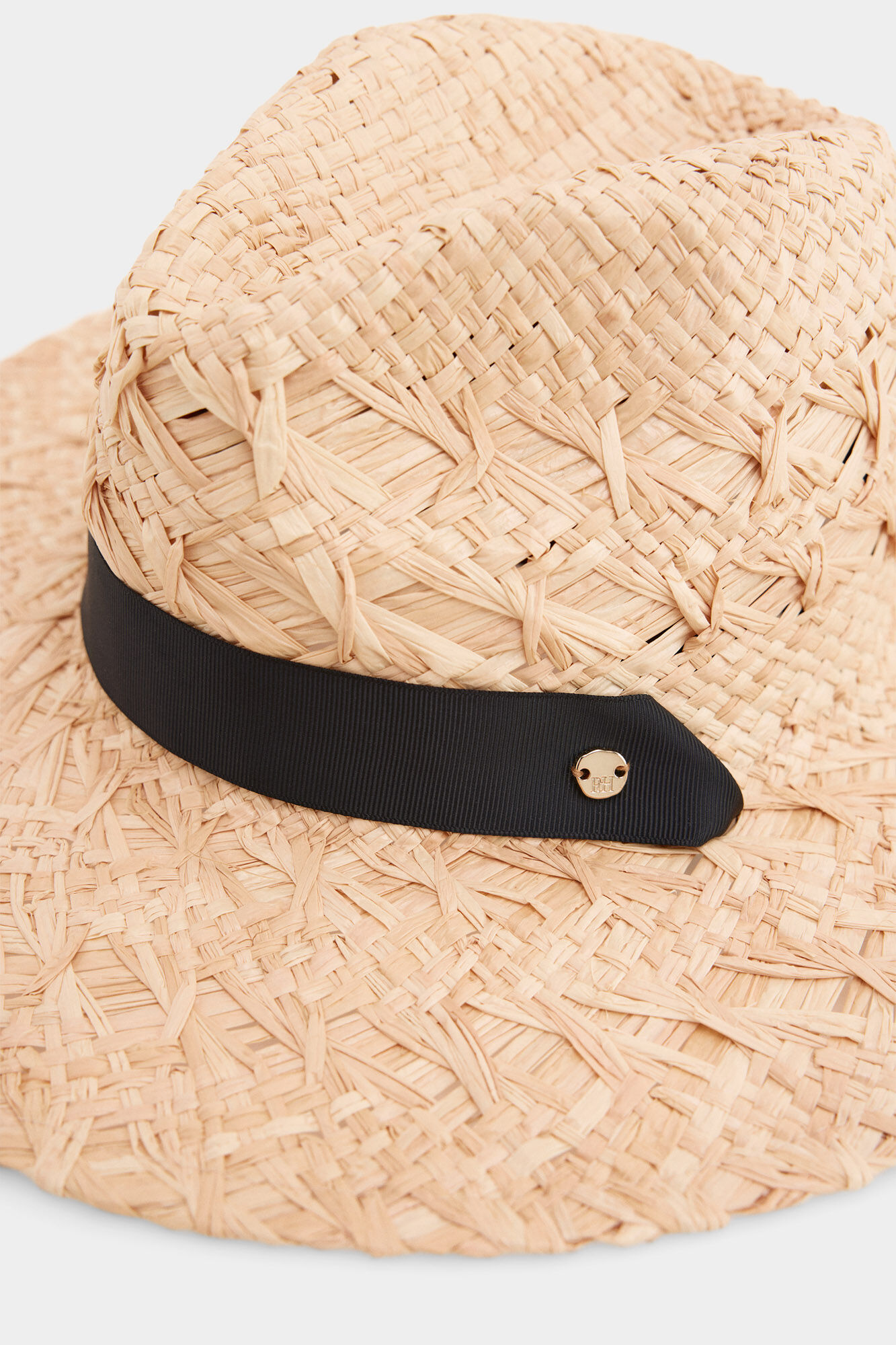 Pedro del Hierro Braided raffia hat Beige