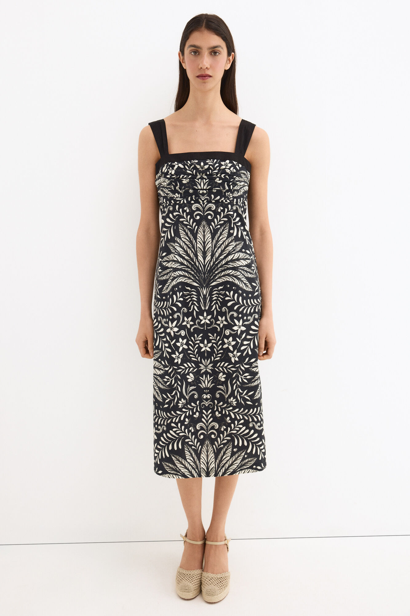 Pedro del Hierro Fitted cotton dress Grey