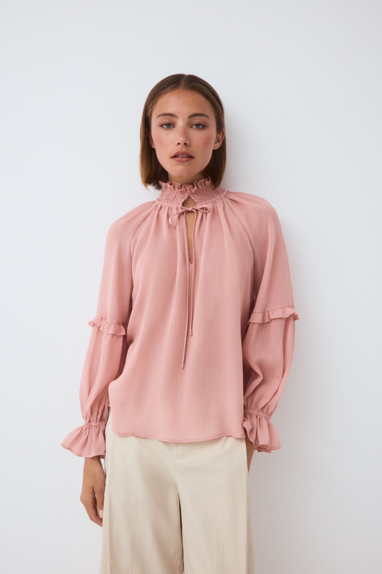 Pedro del Hierro Fluid ruffle blouse