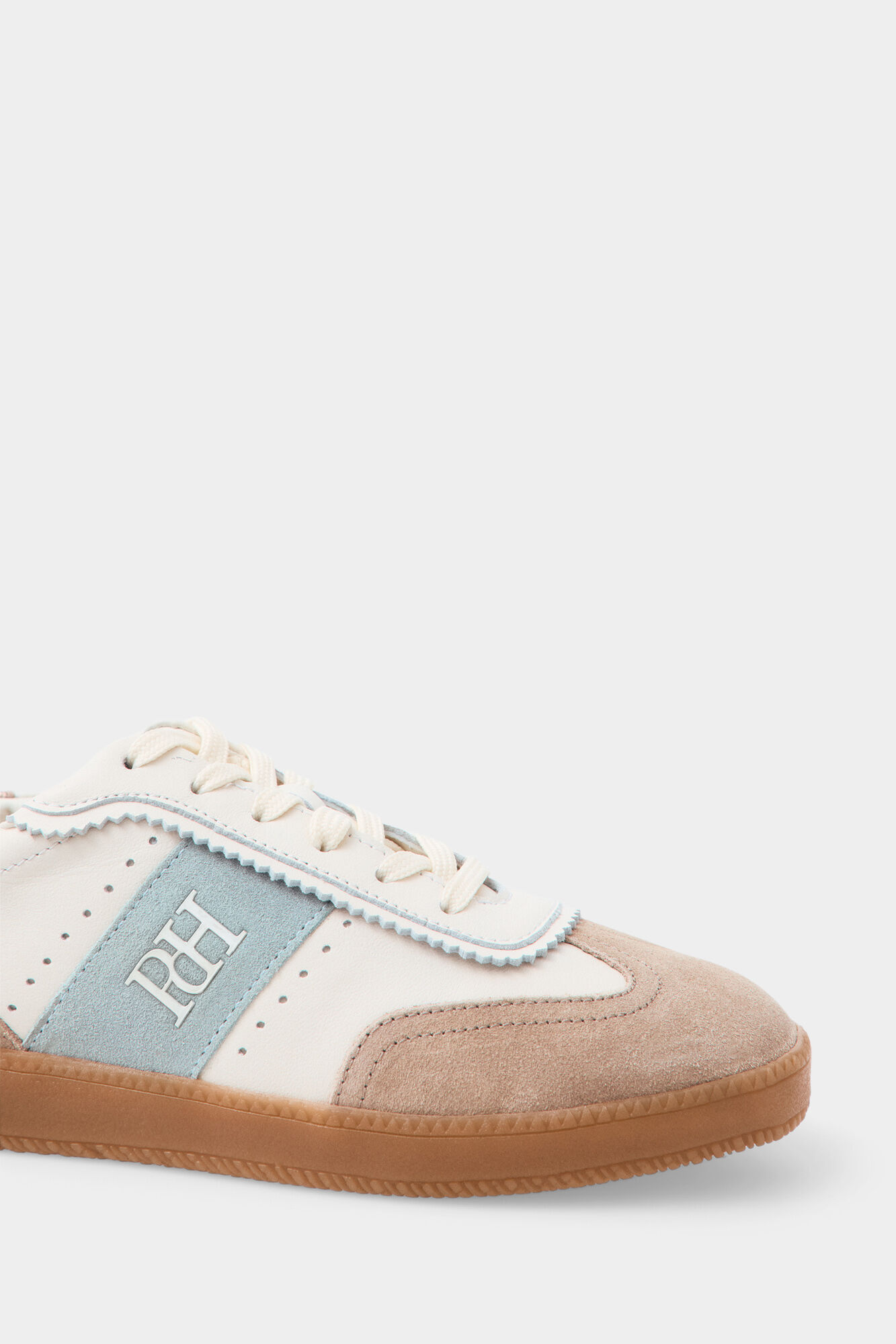 Pedro del Hierro Combined leather sneaker Beige