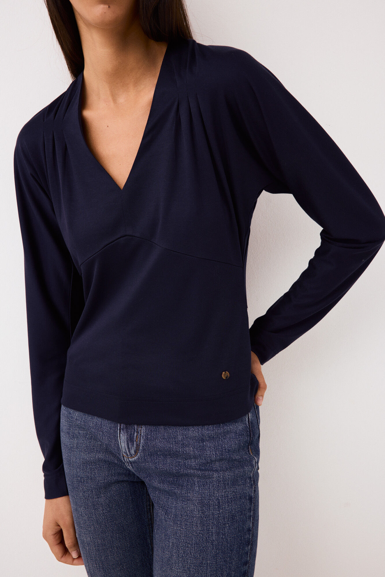 Pedro del Hierro Camiseta de cuello V manga larga