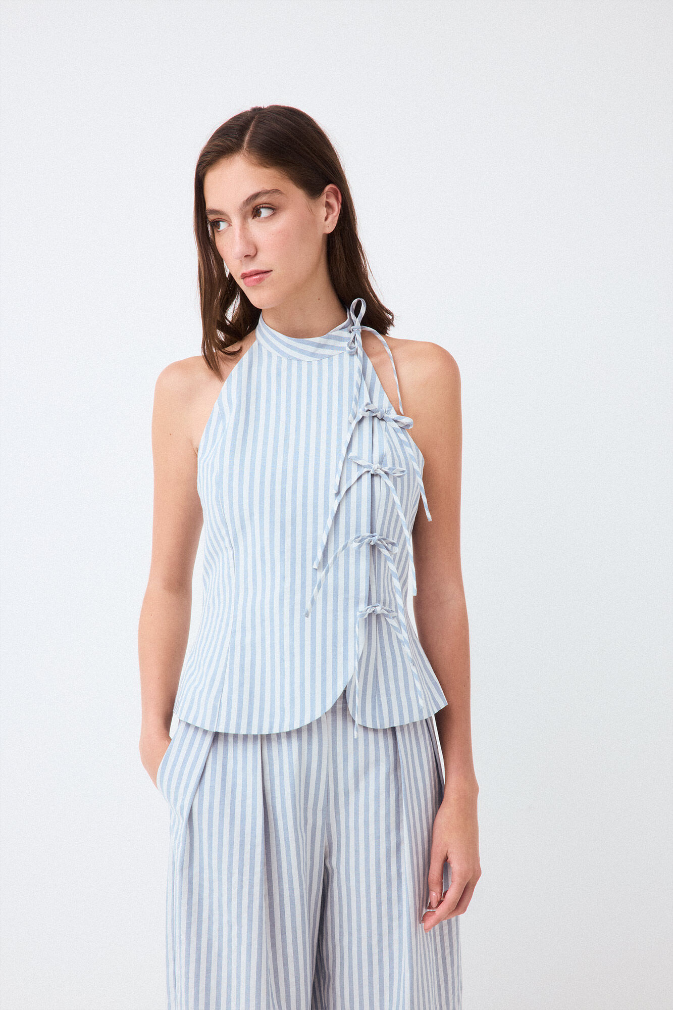 TFP by Tamara Falc&oacute; Vichy check tops Blue