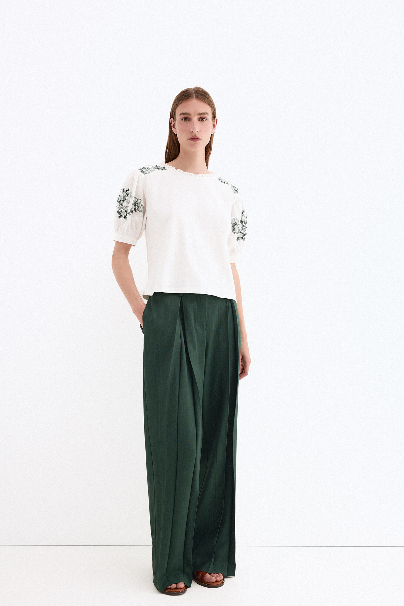 Pedro del Hierro Embroidered combined T-shirt