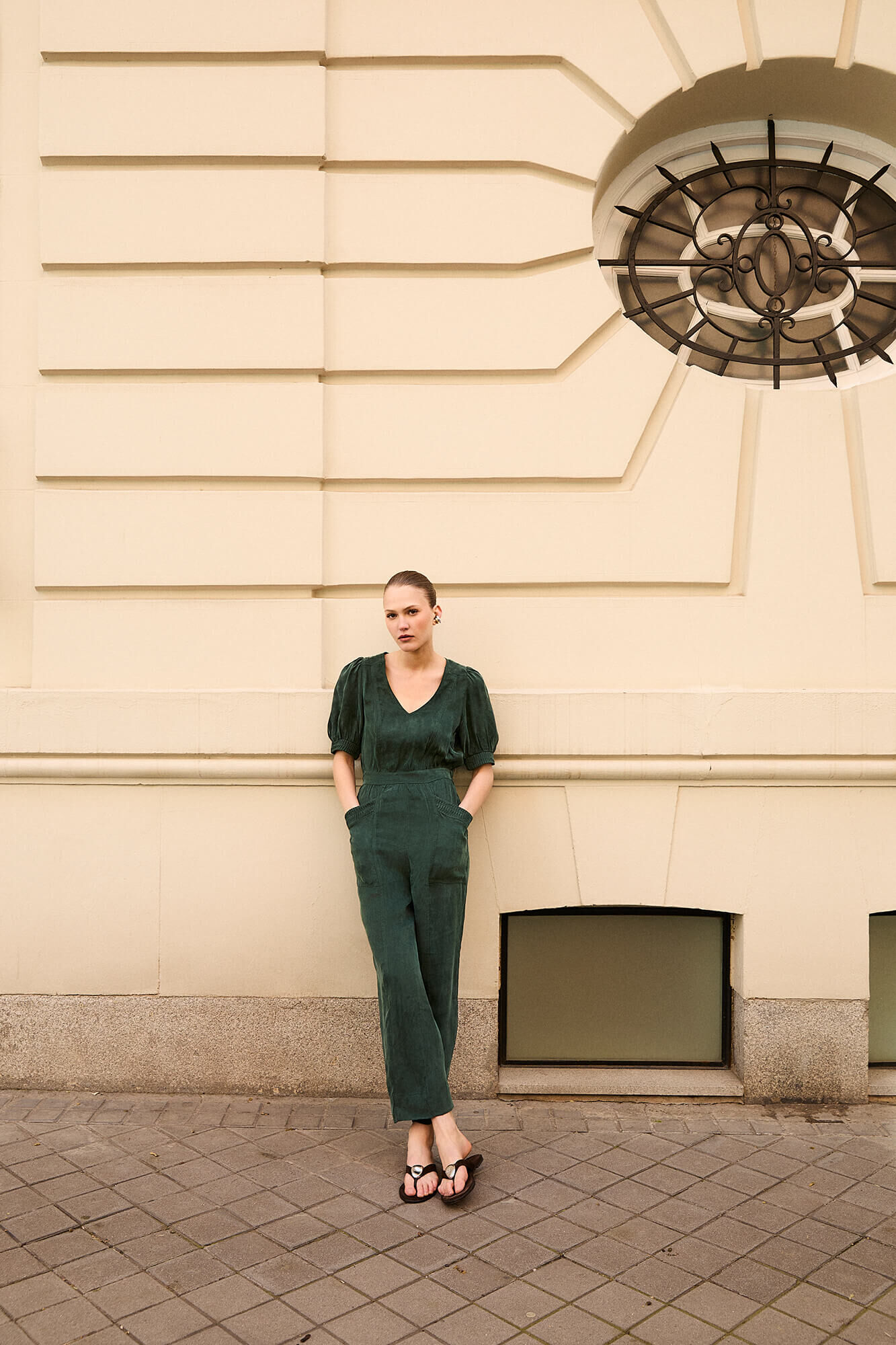 Pedro del Hierro Long sleeve detail jumpsuit