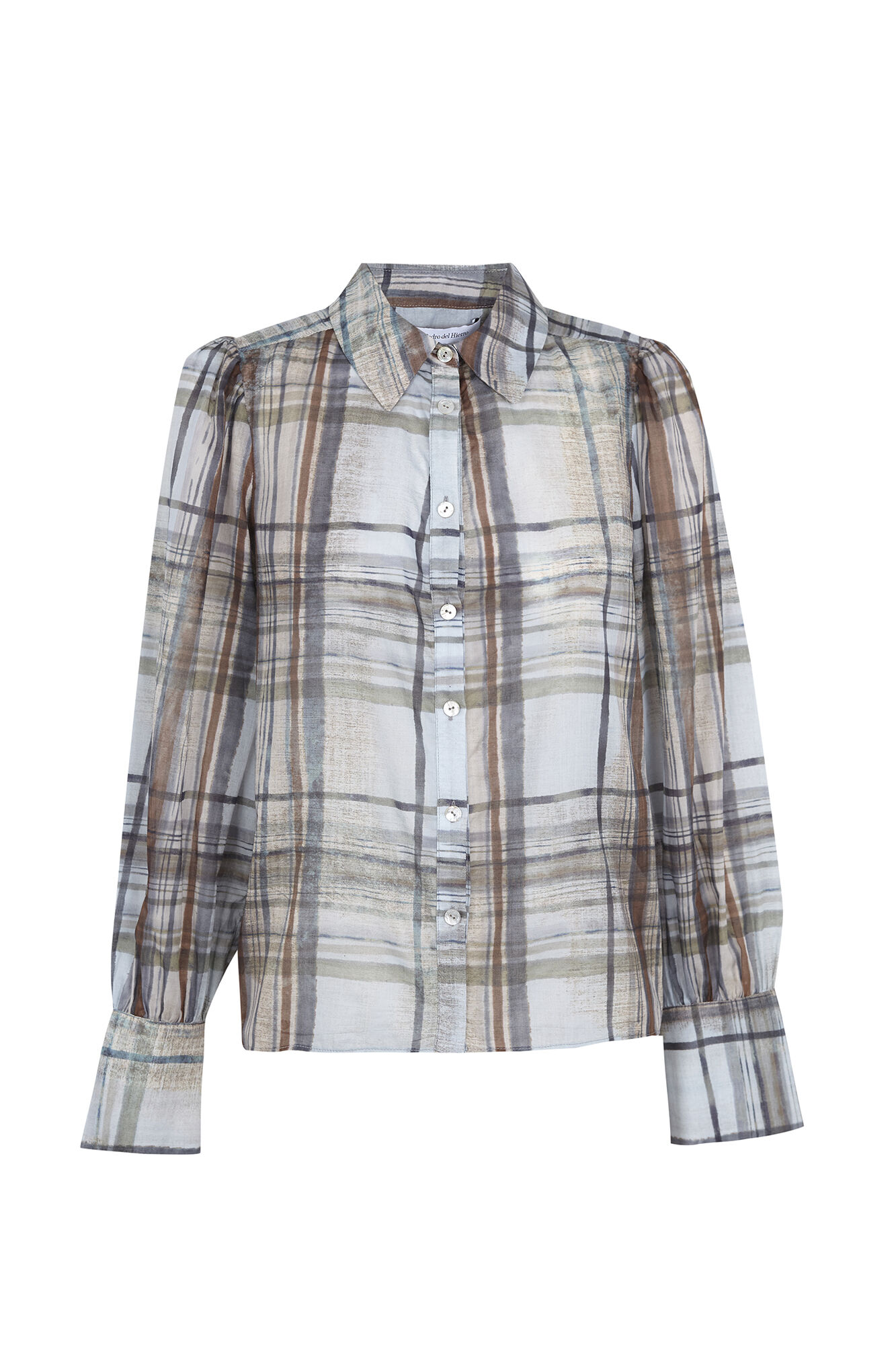 Pedro del Hierro Printed plaid shirt Blue
