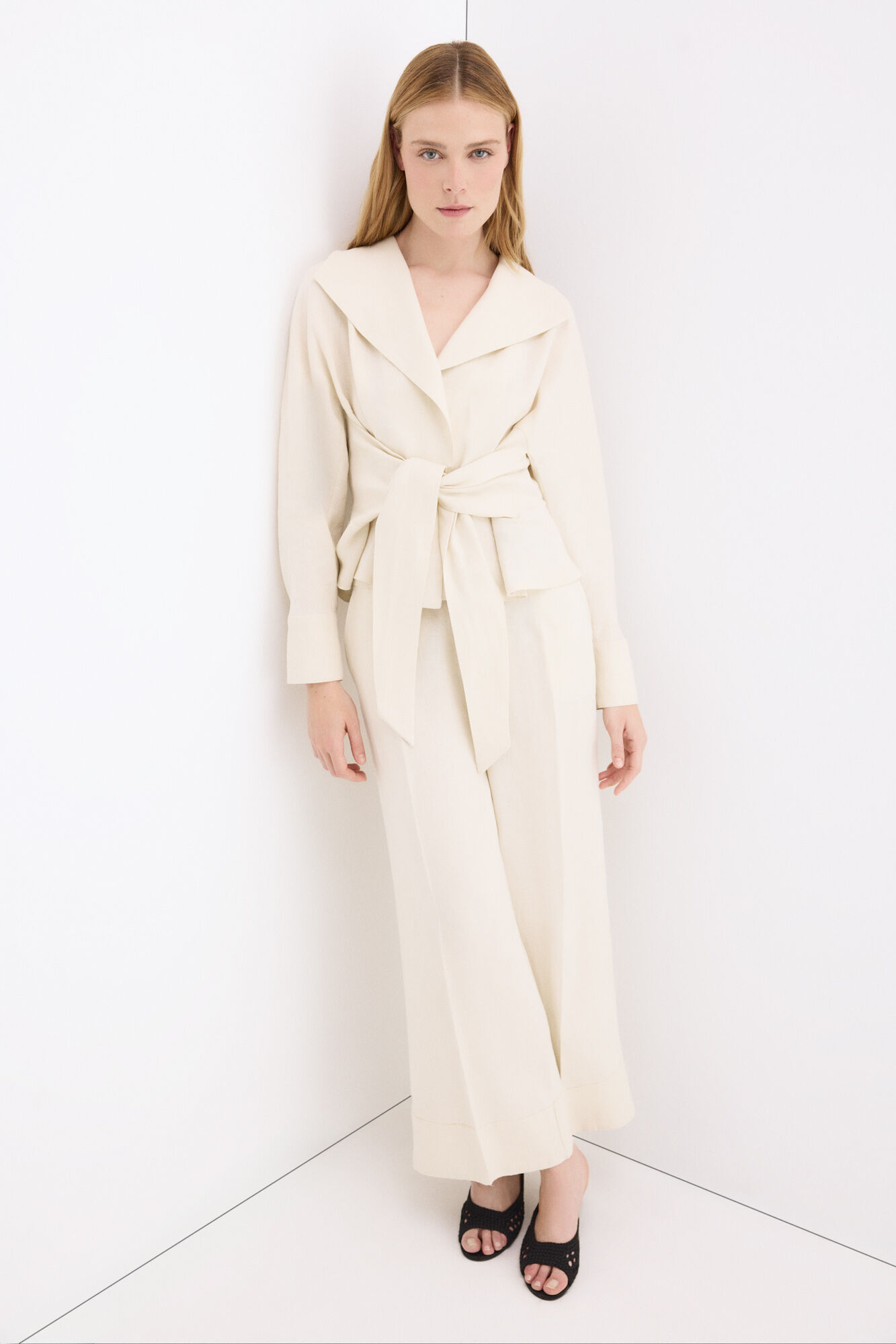 Pedro del Hierro Pantal&oacute;n de lino recto