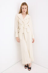 Pedro del Hierro Linen straight trousers Ecru