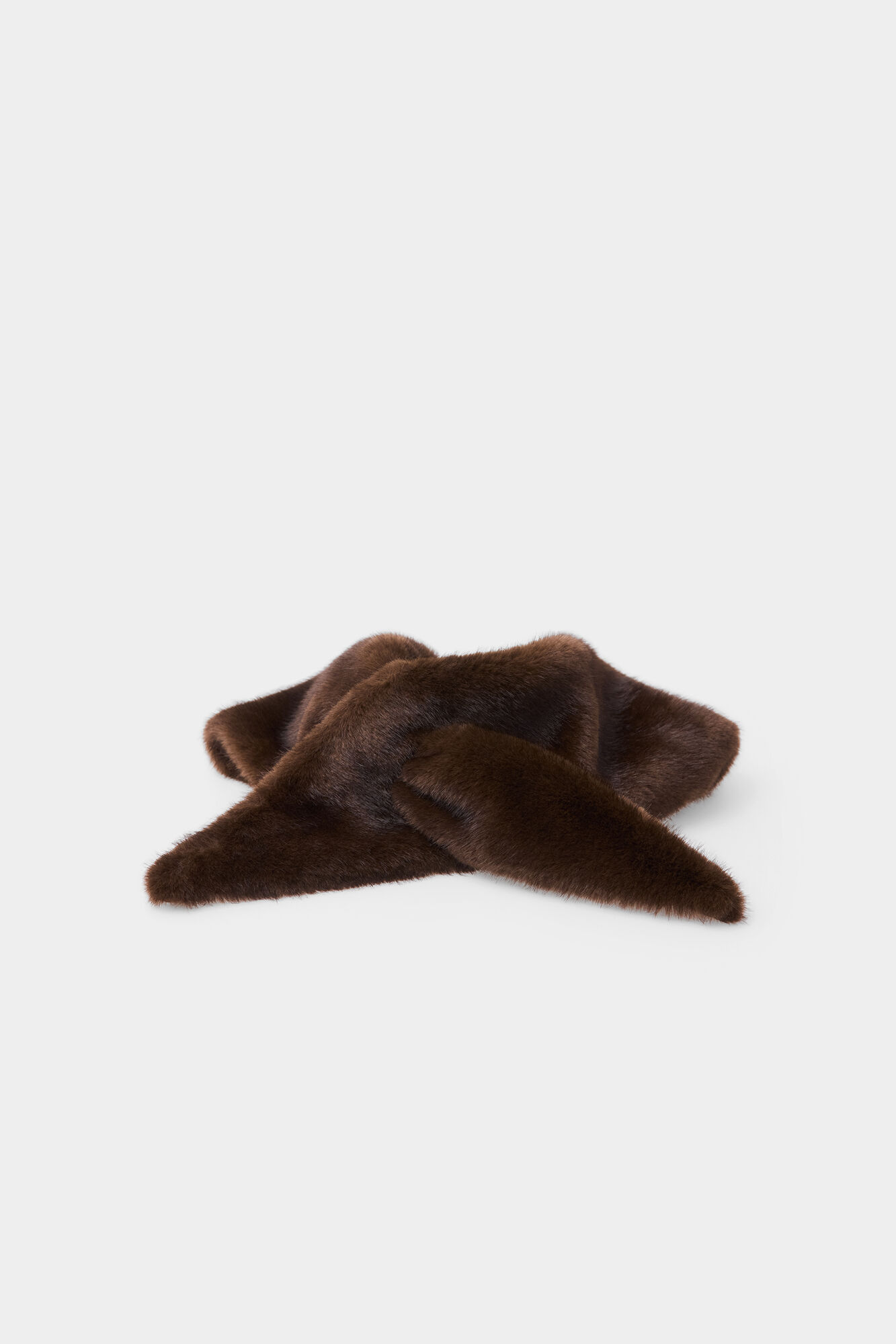 Pedro del Hierro V-neck faux fur Brown