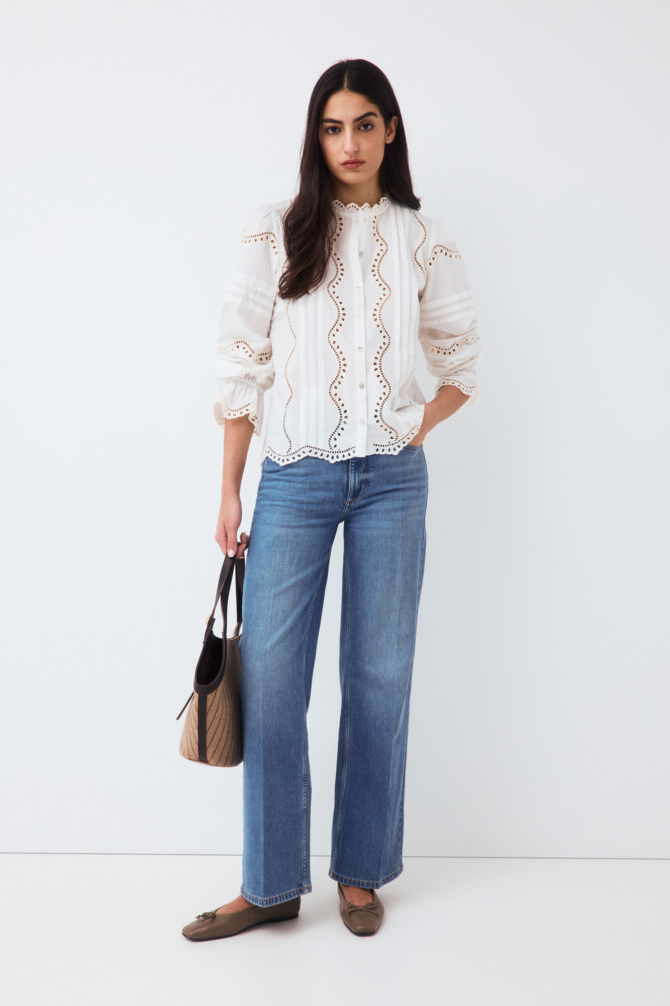 Pedro del Hierro Embroidered blouse White