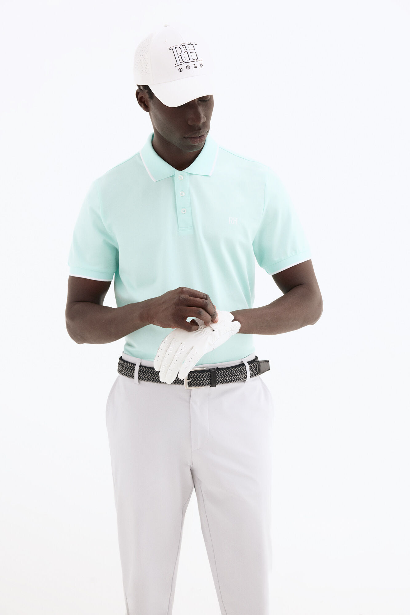 Pedro del Hierro Plain golf polo shirt Turquoise