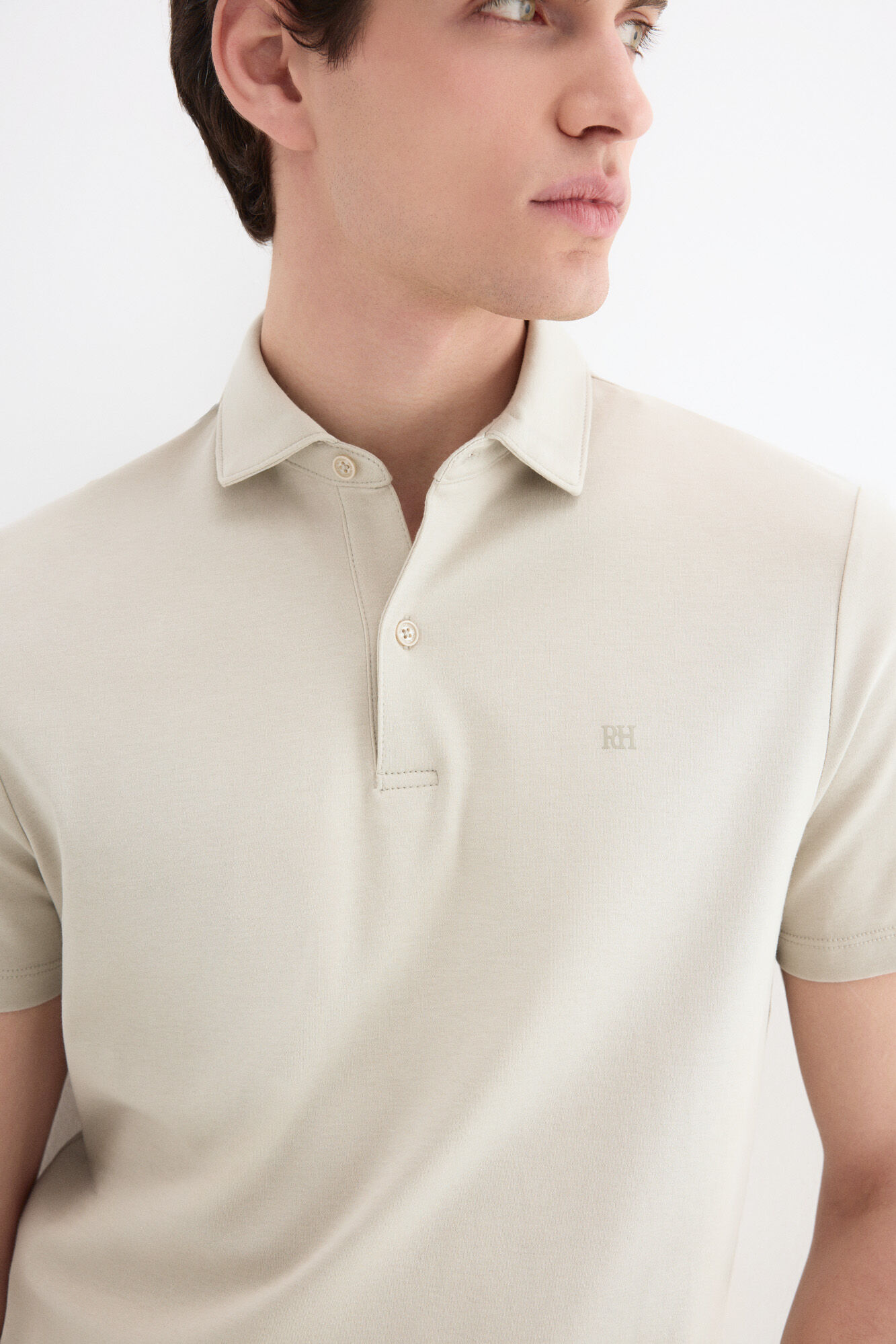 Pedro del Hierro Mercerized polo shirt Brown