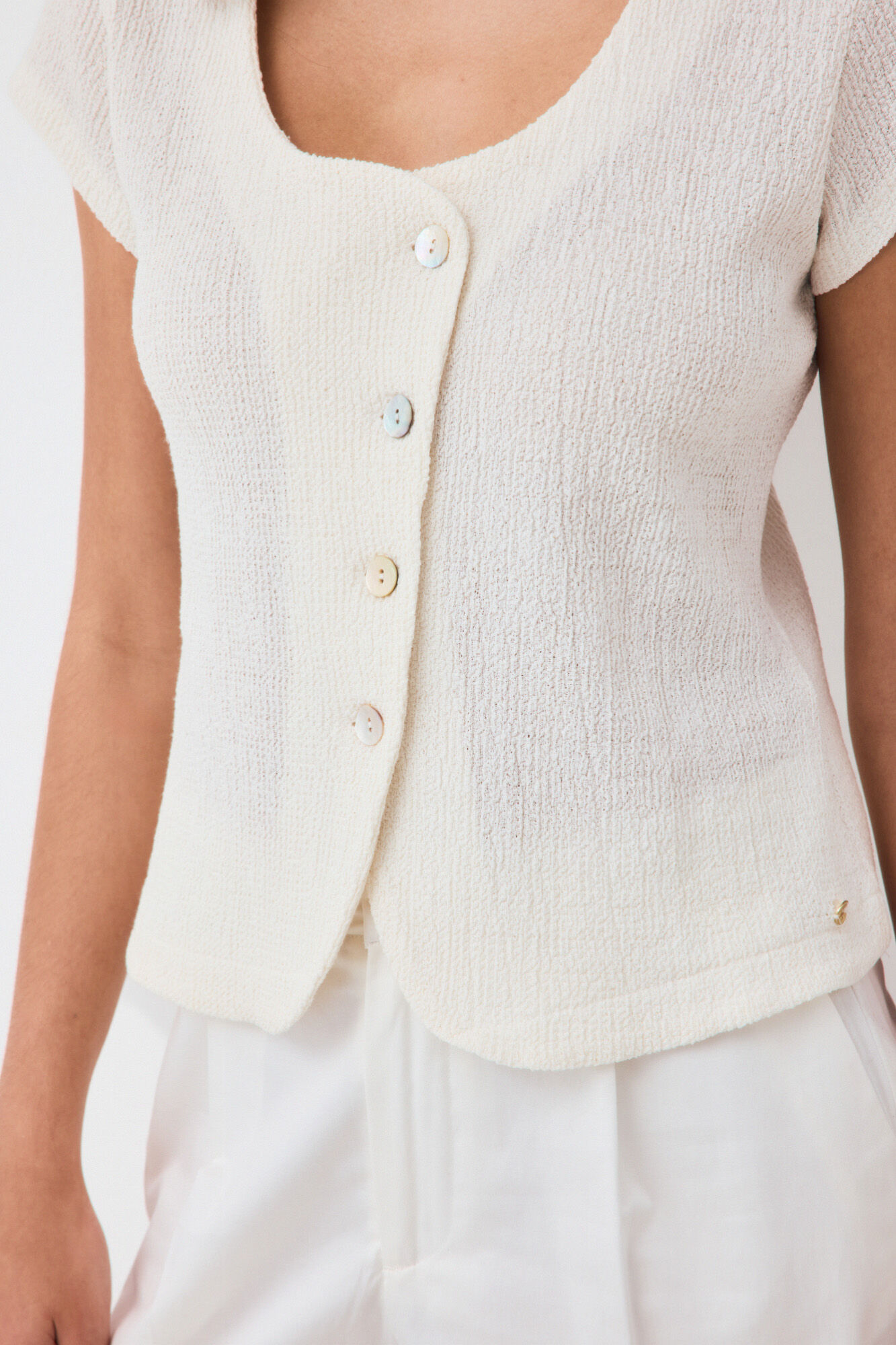 Pedro del Hierro Rustic button T-shirt