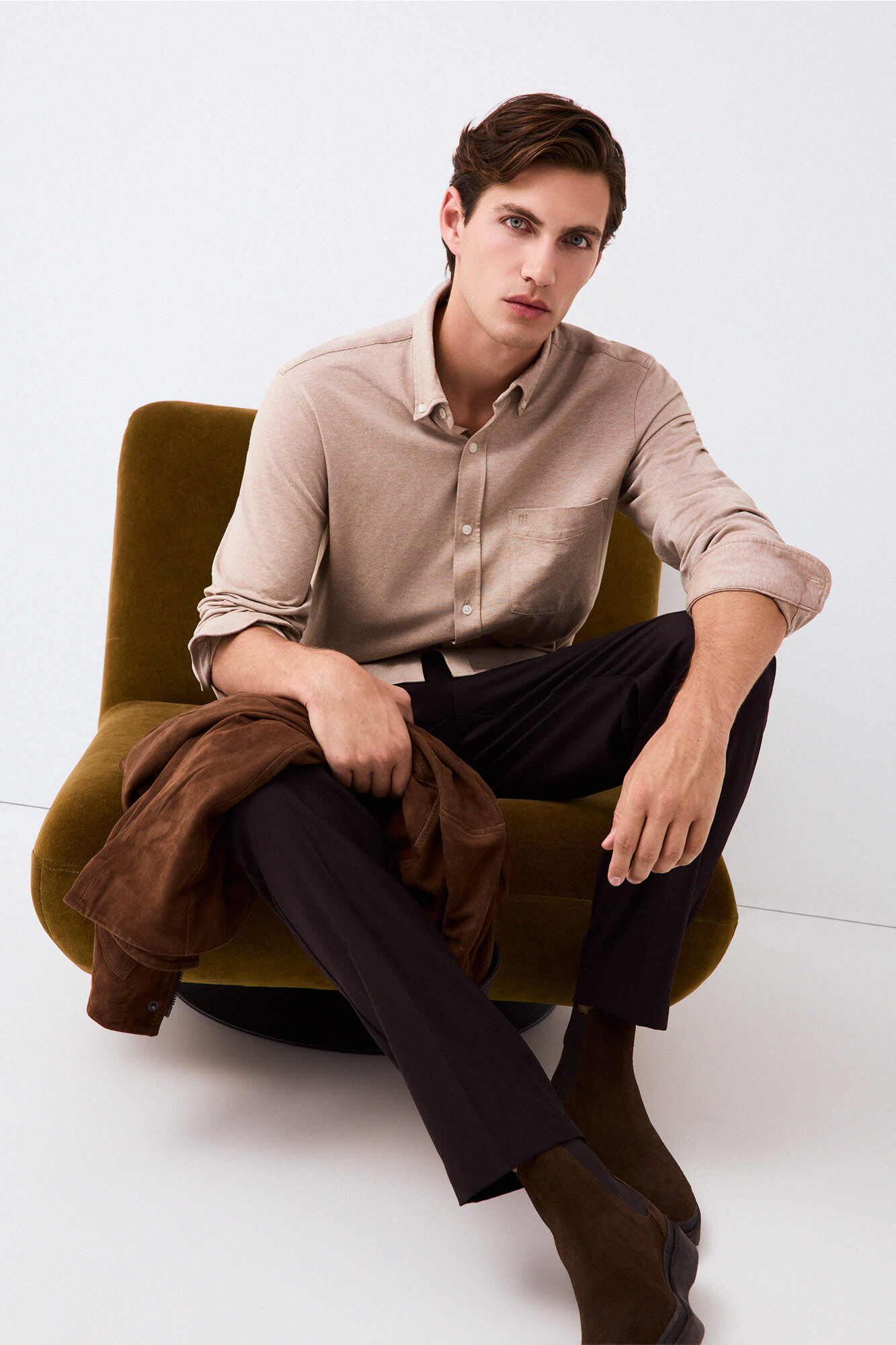 Pedro del Hierro Plain jersey-knit shirt