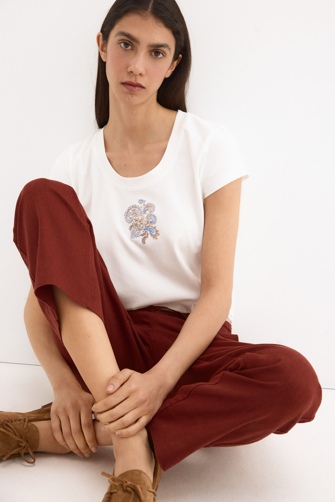 Pedro del Hierro Camiseta manga corta con bordado