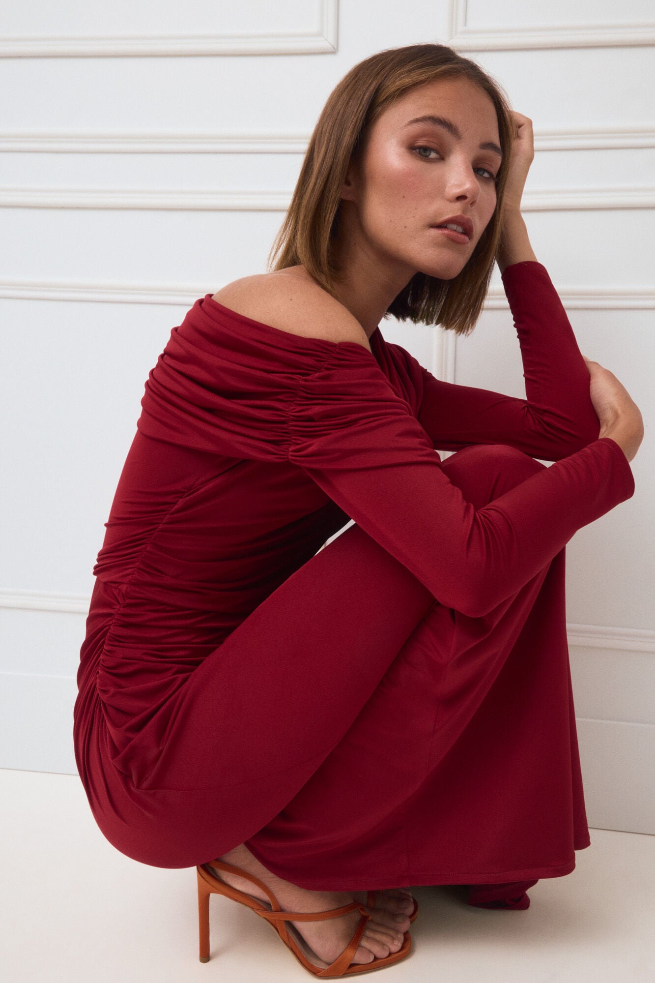 TFP by Tamara Falc&oacute; Draped asymmetric dress