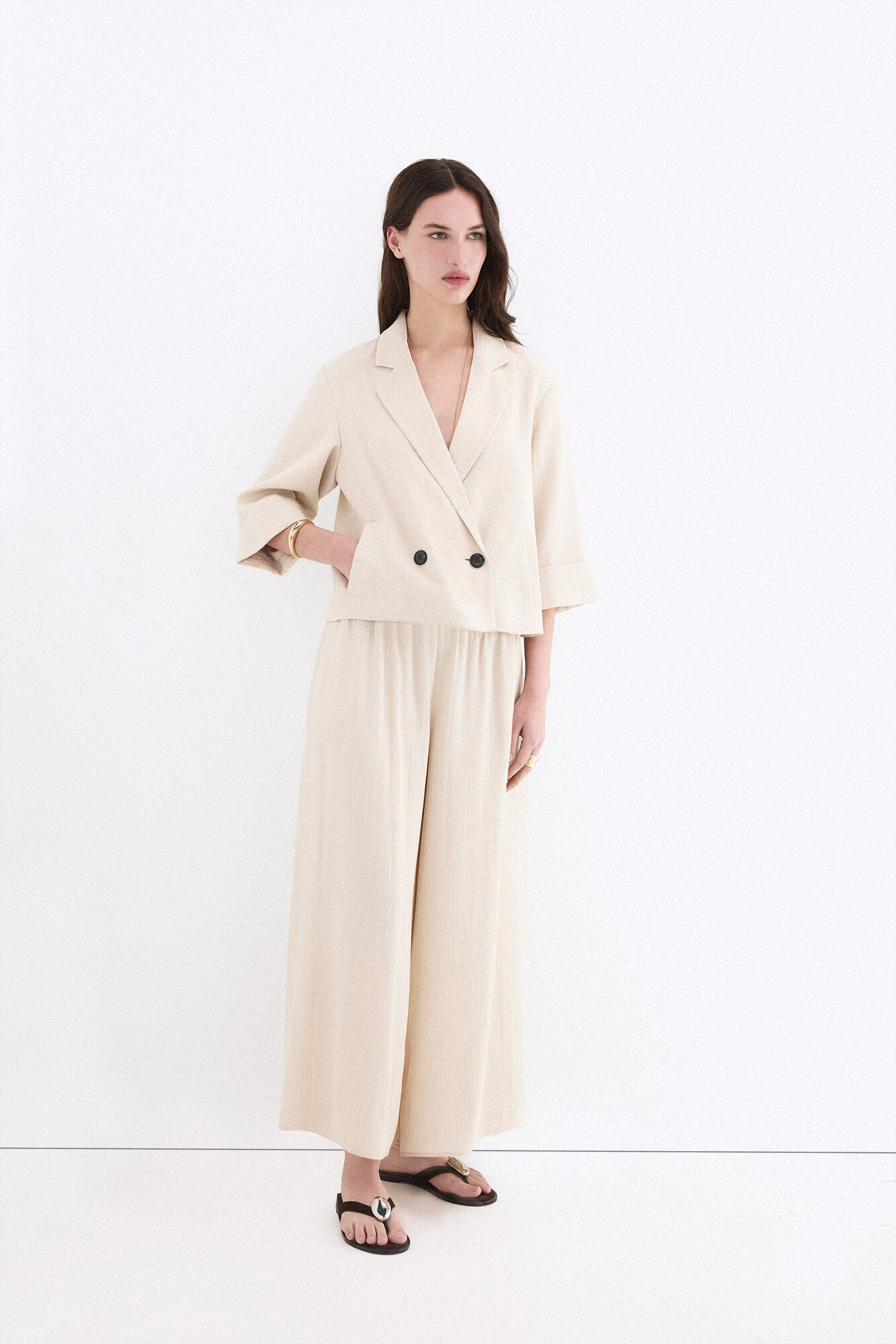 Pedro del Hierro Blazer fluida Beige