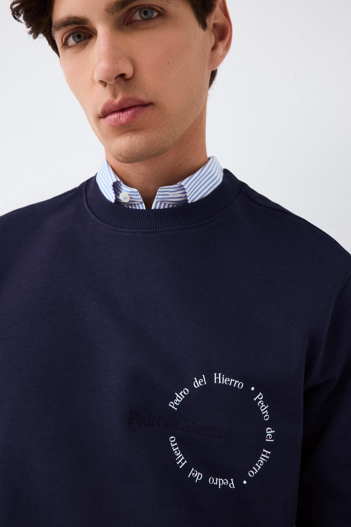 Pedro del Hierro Crew neck logo sweatshirt