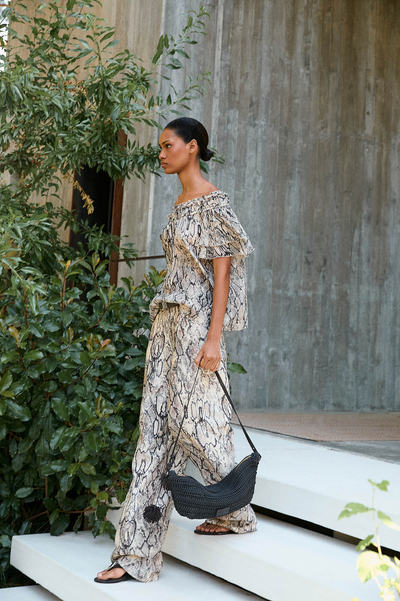 Pedro del Hierro Snake print trousers
