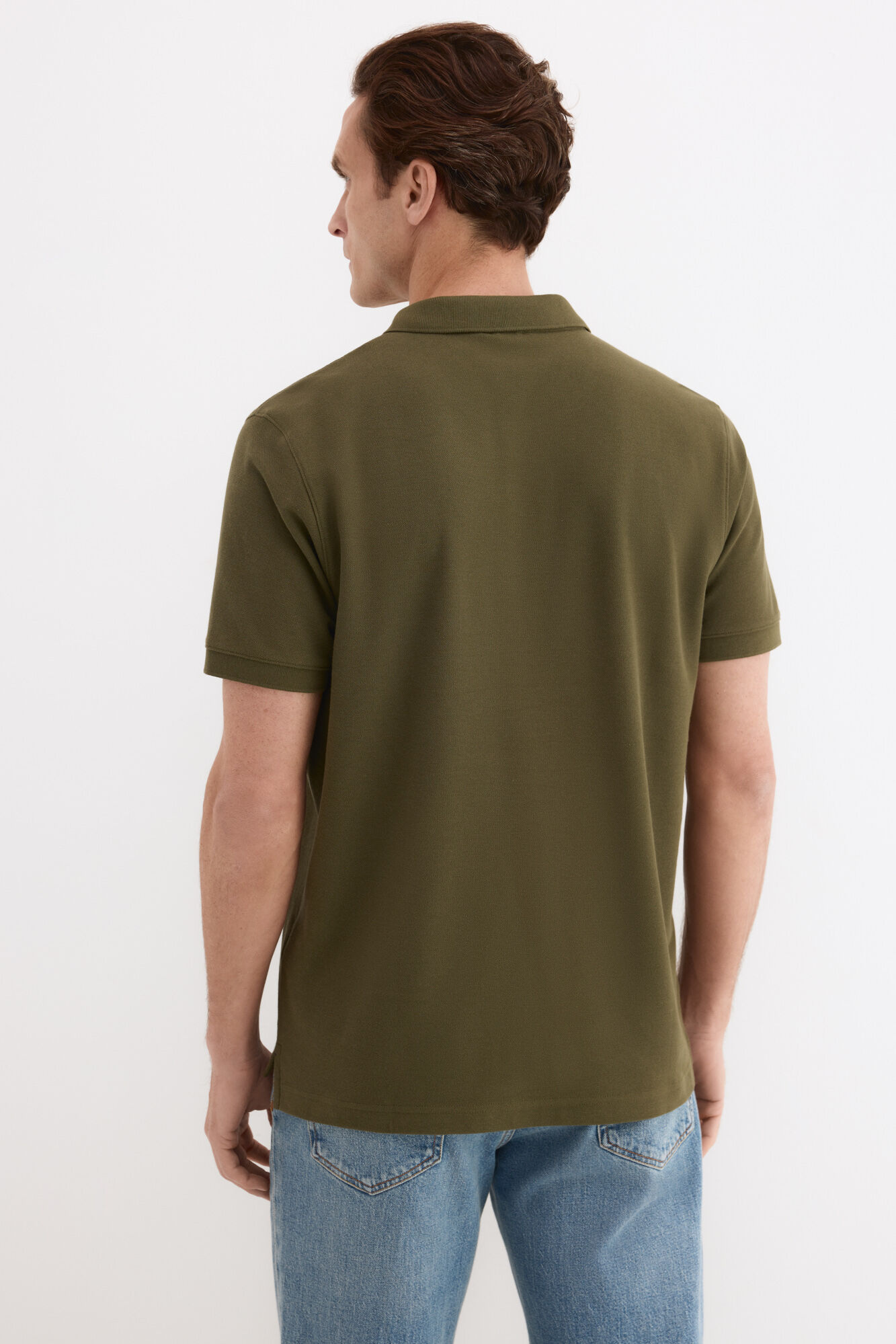 Pedro del Hierro Piqu&eacute; basic polo shirt Green