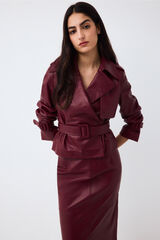 Pedro del Hierro Suede short trench Red