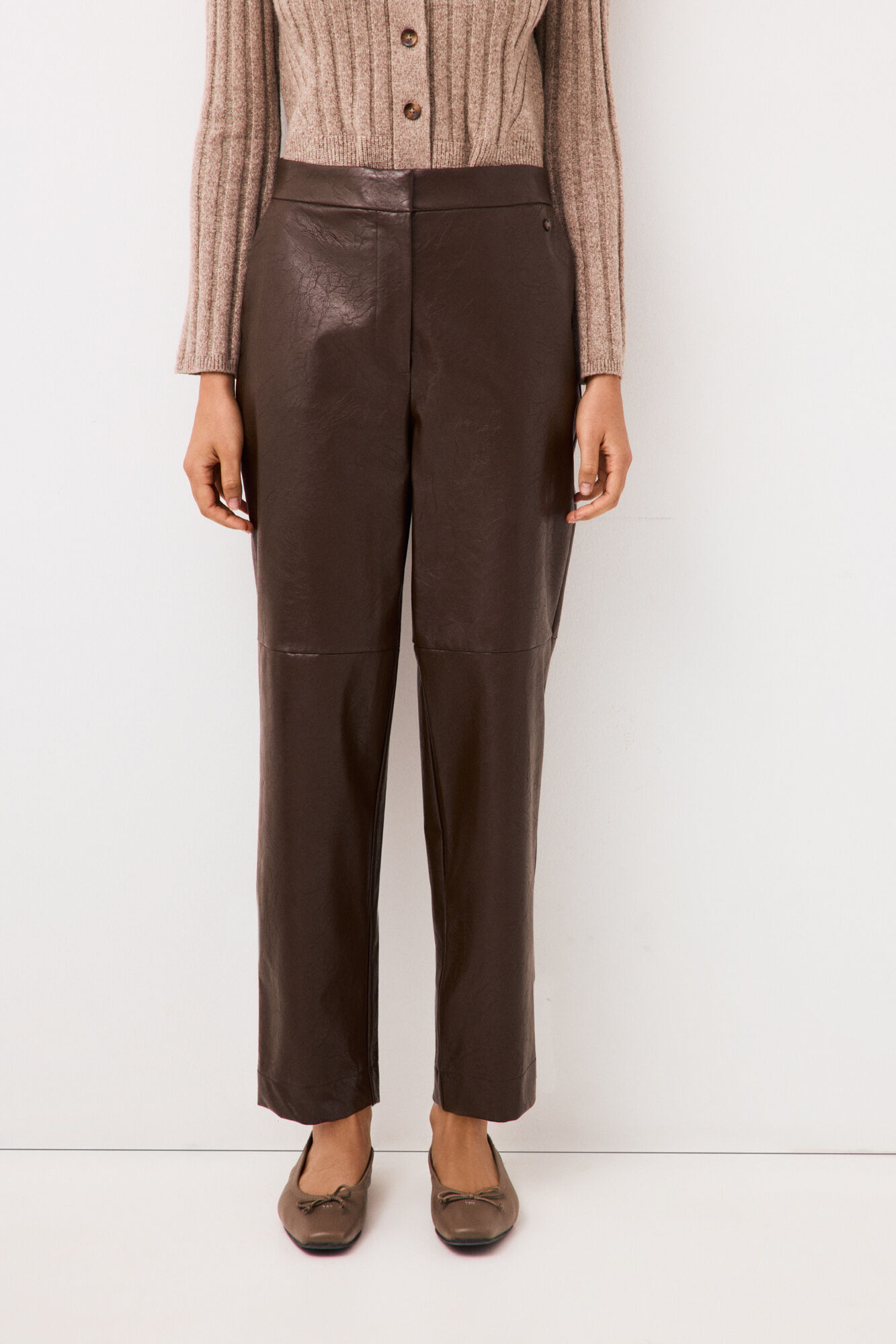Pedro del Hierro Faux leather trousers