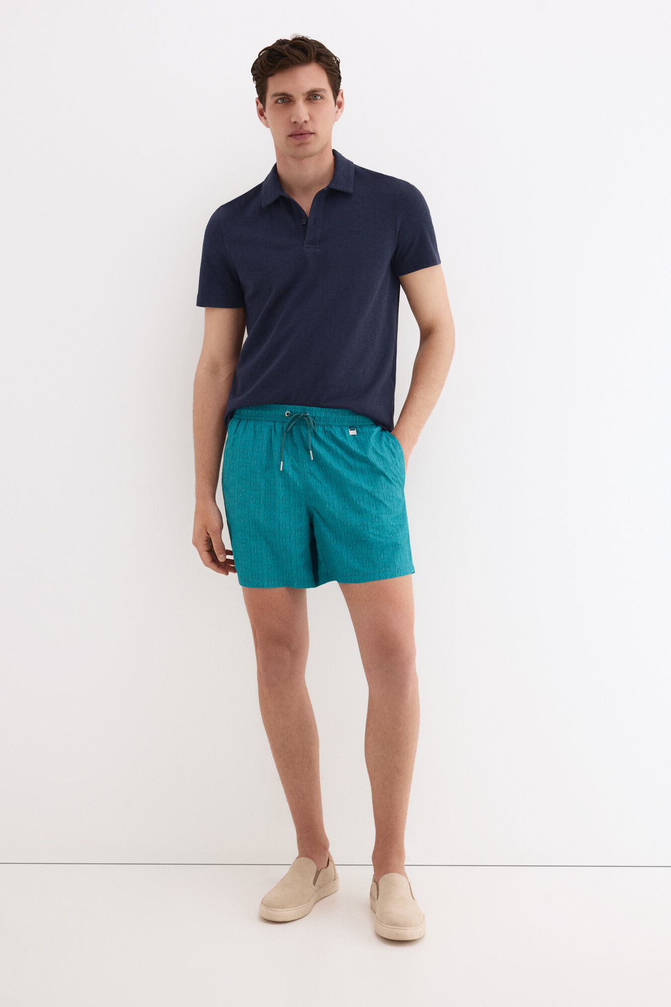 Pedro del Hierro Printed medium logo swimwear