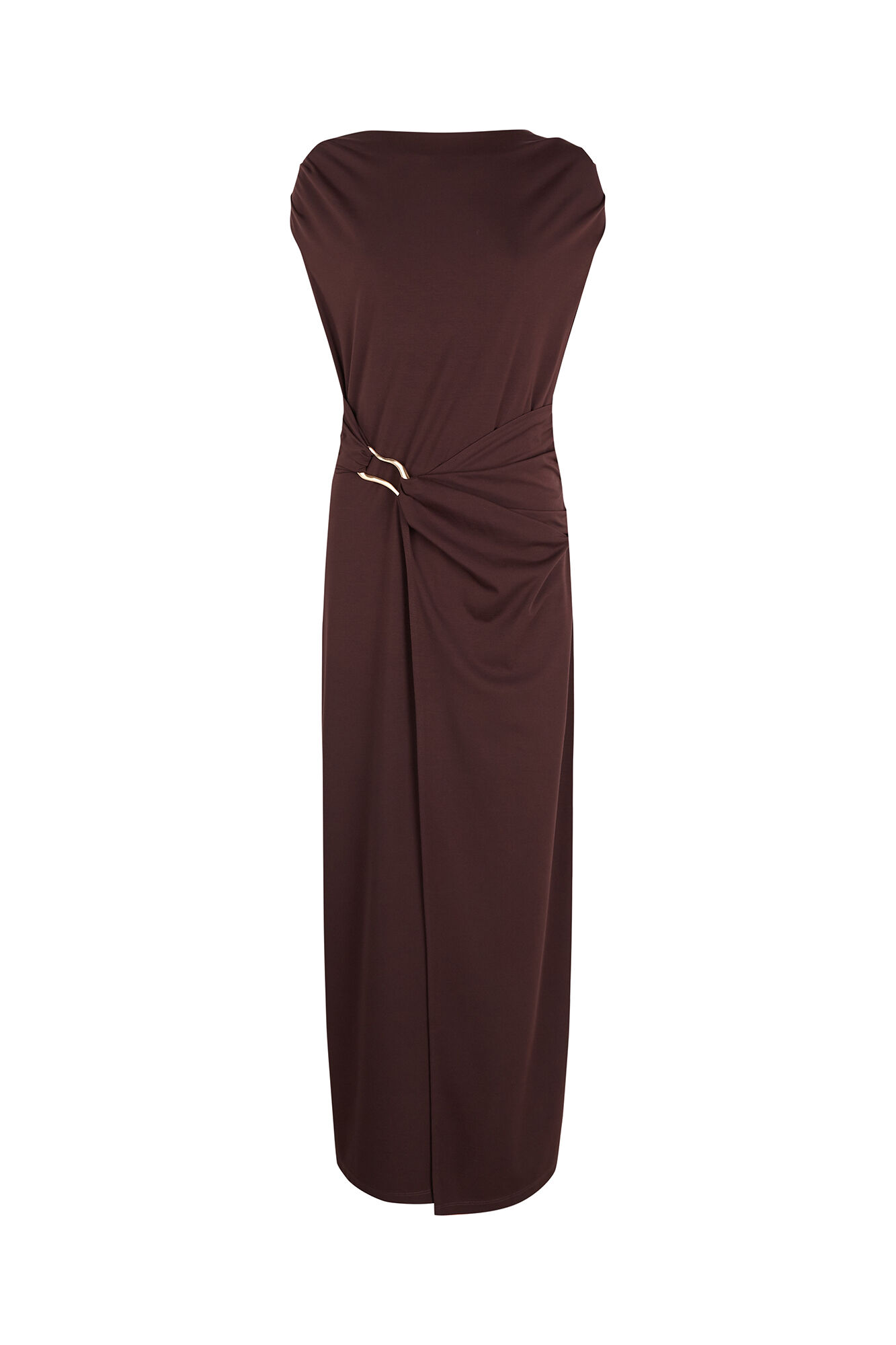 Pedro del Hierro Gold fitted dress Burgundy