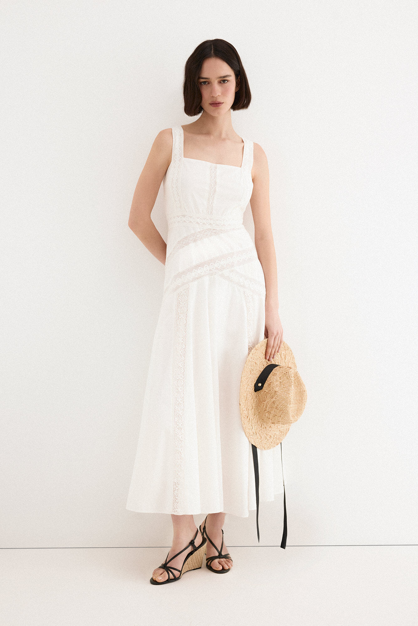 TFP by Tamara Falc&oacute; Embroidered straps dress