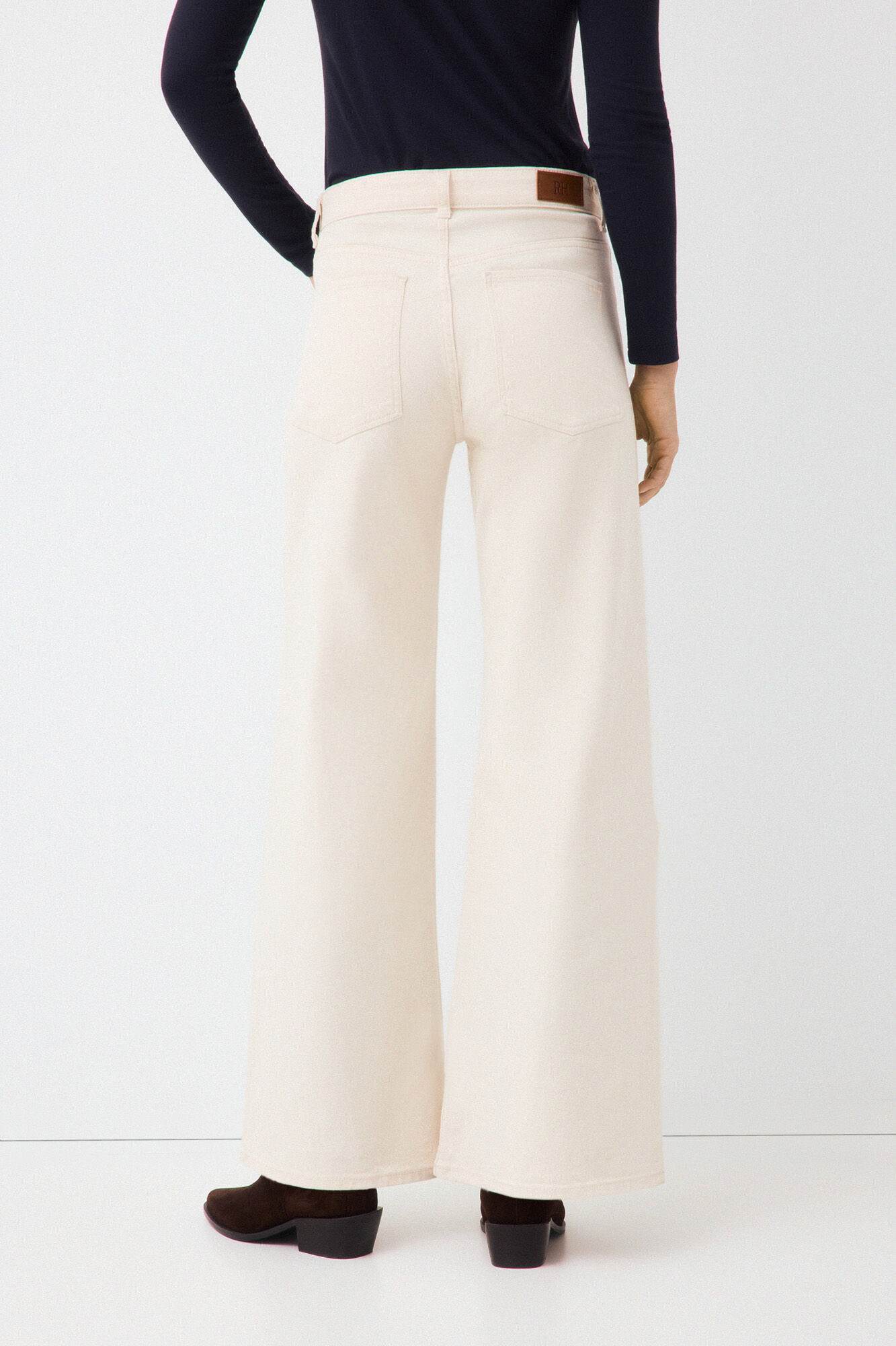 Pedro del Hierro Arch wide leg jeans Beige