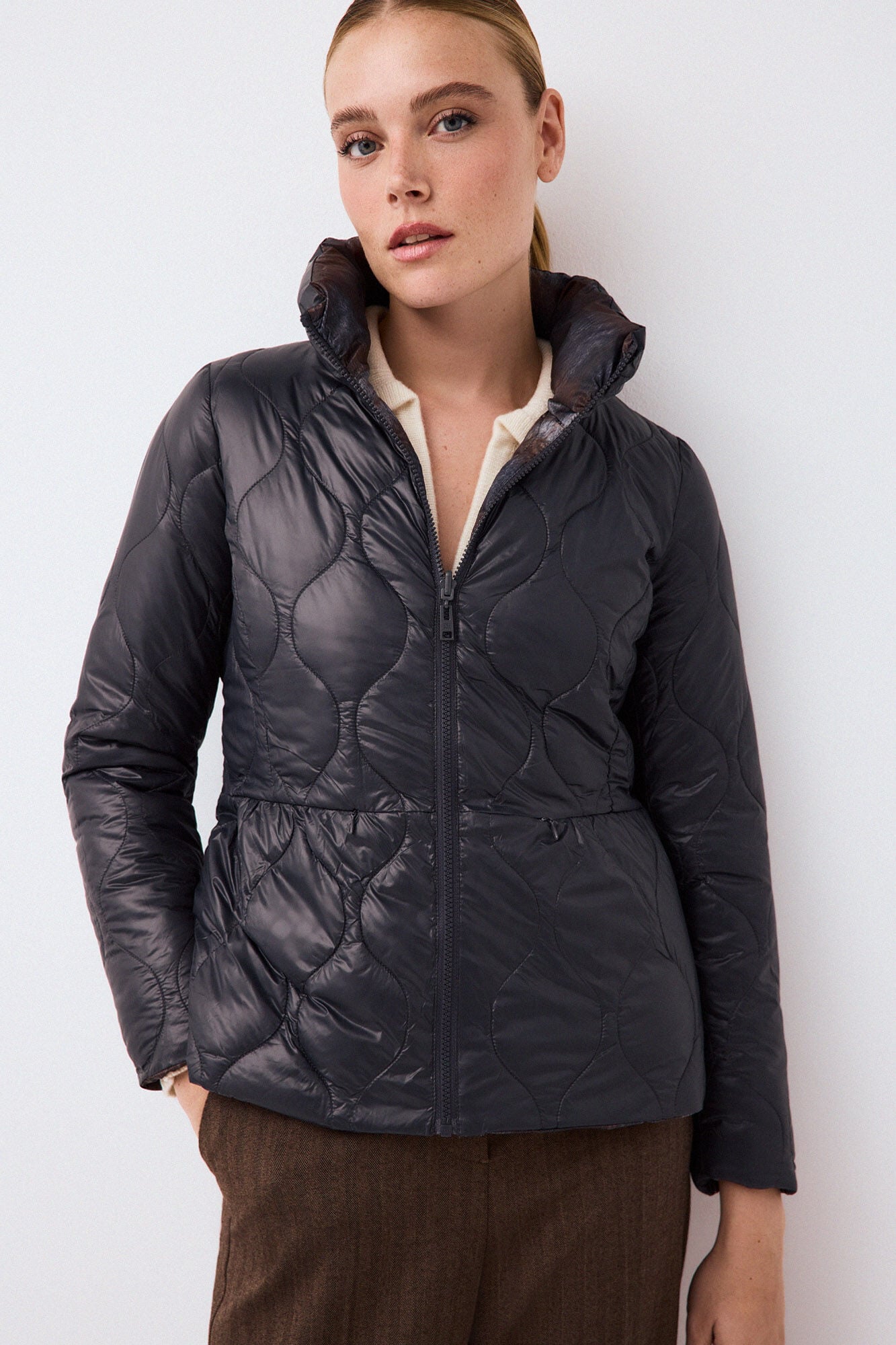 Pedro del Hierro Reversible print parka