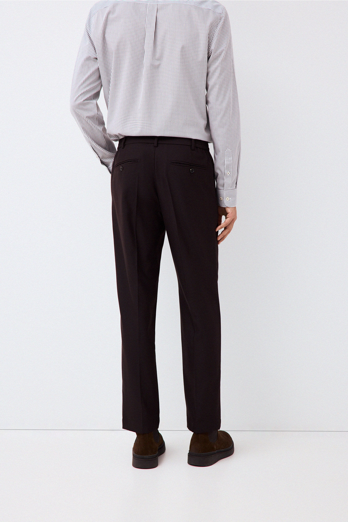 Pedro del Hierro Tapered tailored trousers Brown