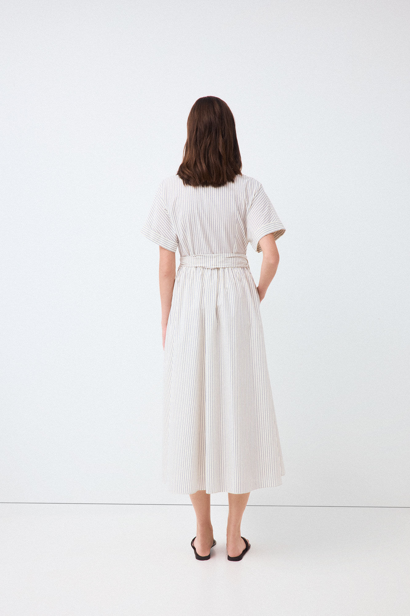 TFP by Tamara Falc&oacute; Seersucker shirt dress White