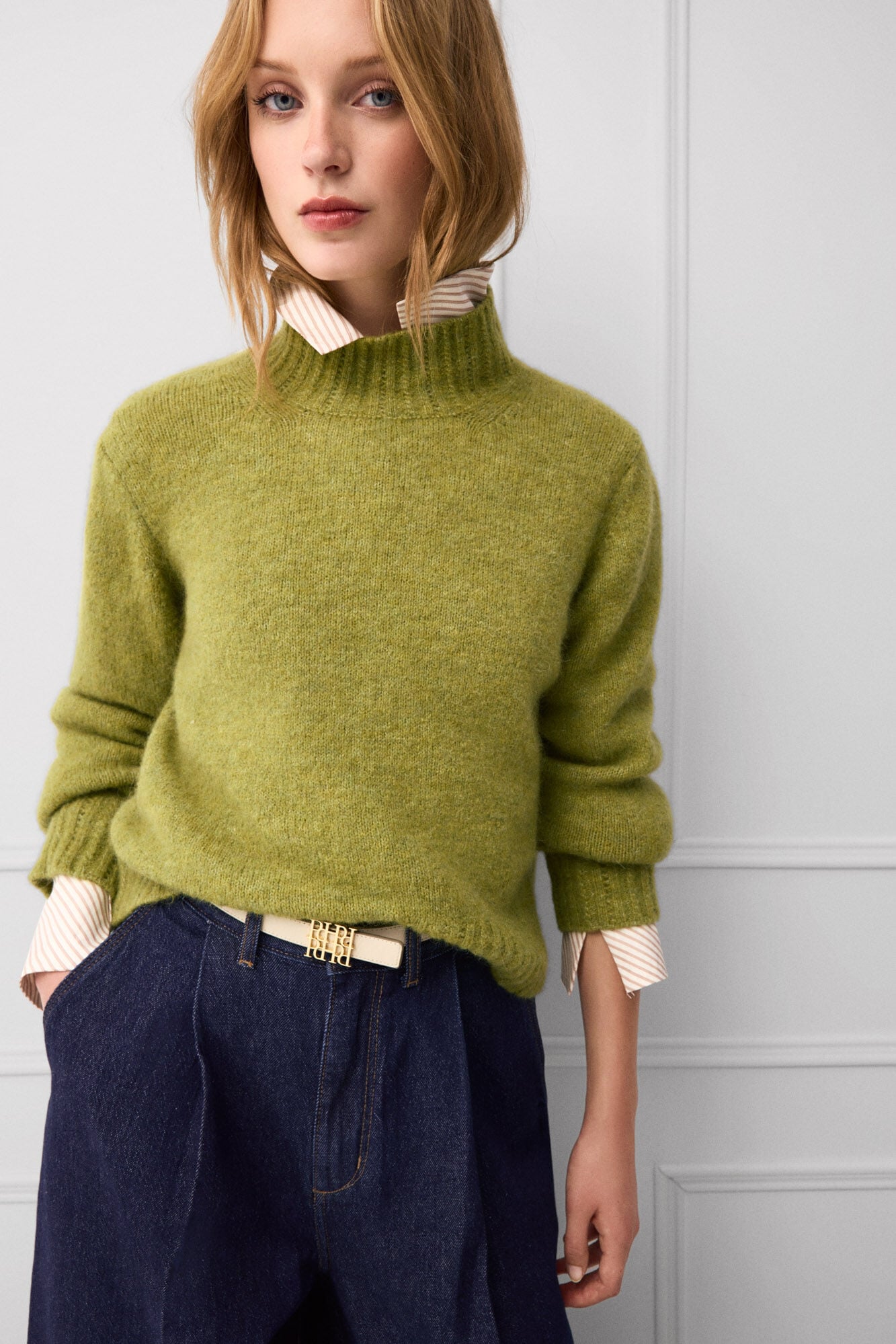 TFP by Tamara Falc&oacute; Cropped cross-knit jumper